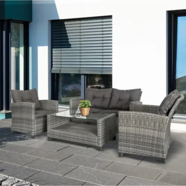 Patio Set with Cushions, Chairs, Sofa and Table