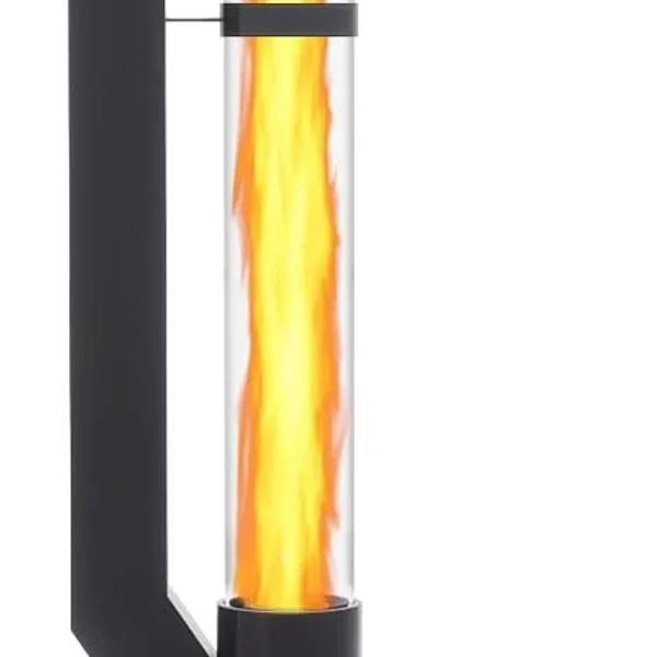 Portable 64-Inch Wood Pellet Fire Pit / Glass Tube