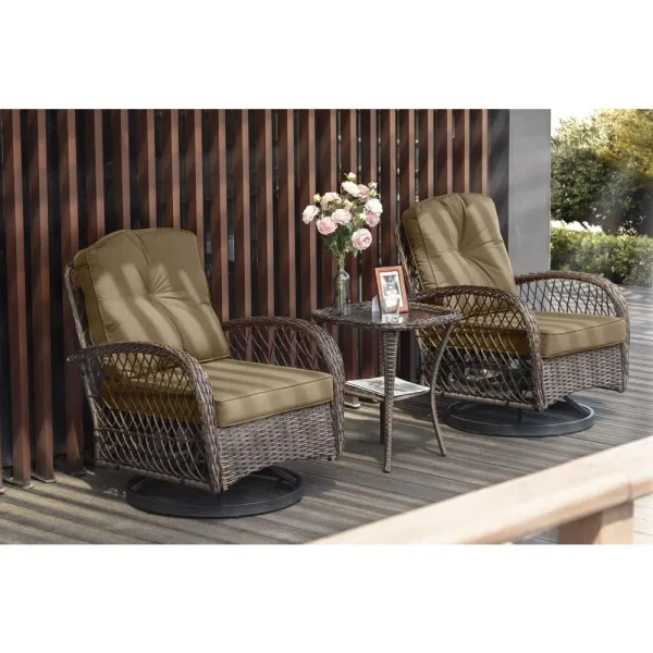 3 Pieces Patio Set, Outdoor