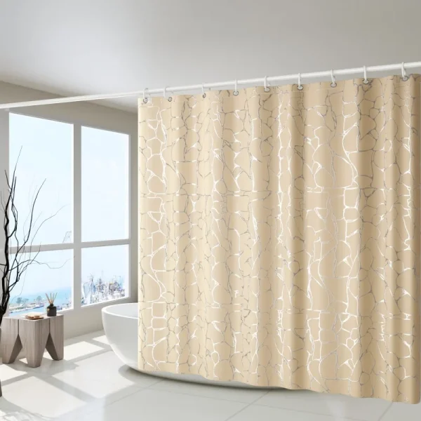 1pc of Gilded & Silver-Plated Craft Shower Curtain