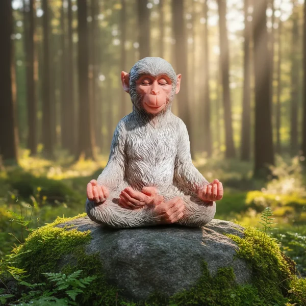Zen Meditation Monkey Figurine