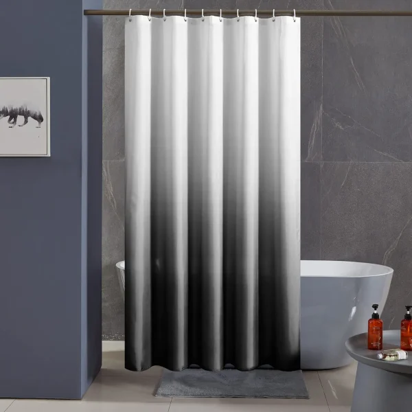 Gradual change digital printing shower curtain