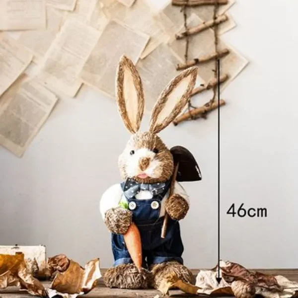 46CM Straw Rabbit  Creative Artificial Bunny Doll